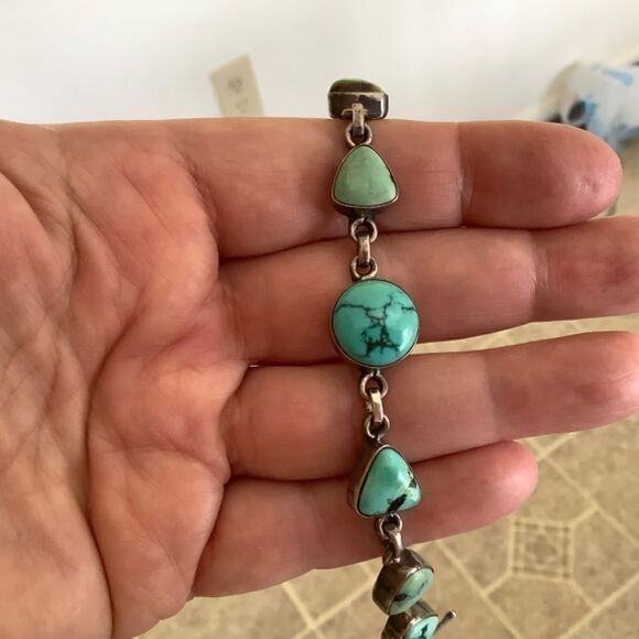 STERLING SILVER 925 TURQUOISE BRACELET​ - Picture 6 of 8